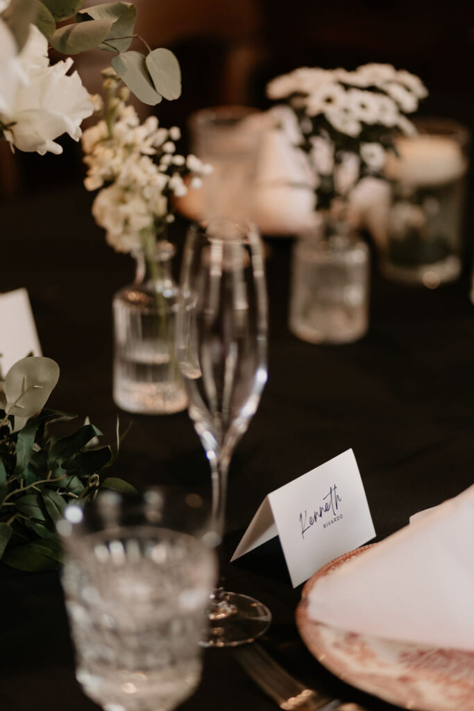 Vintage micro wedding table setting