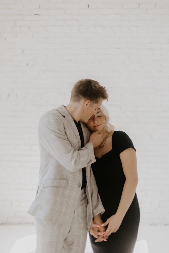 studio engagement photos in Salt Lake City