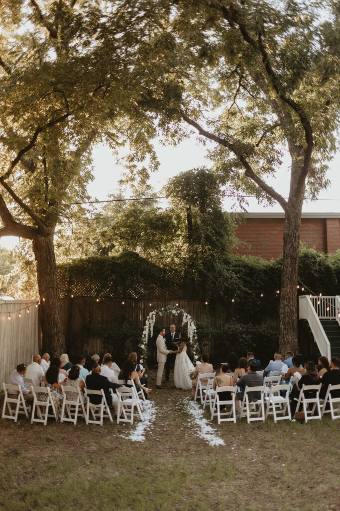 Intimate backyard elopement in Oklahoma