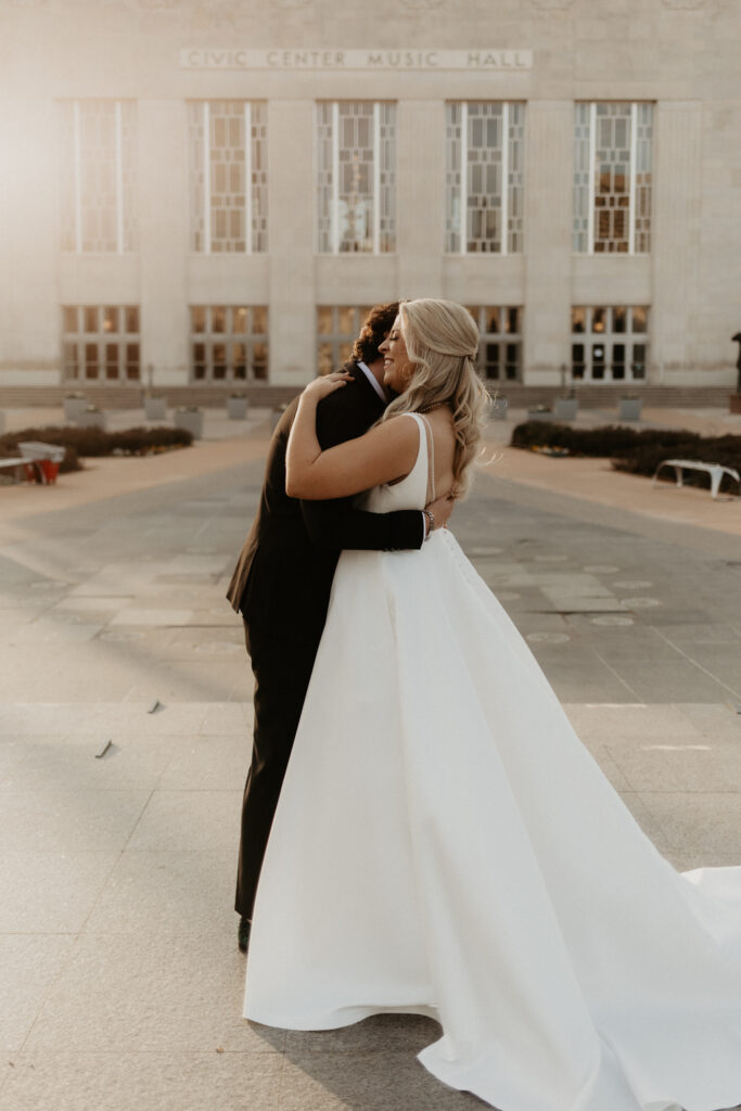 Couples portraits at The Civic Center in Oklahoma City