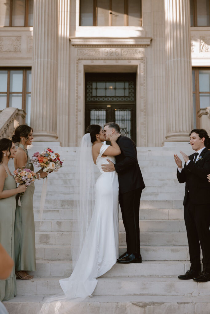 A beautiful fall wedding ceremony at the Oklahoma Hall of Fame