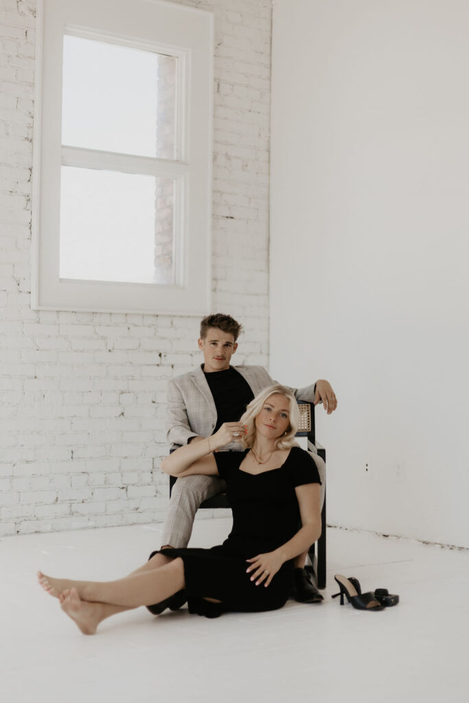 Classy Studio engagement shoot outfits 