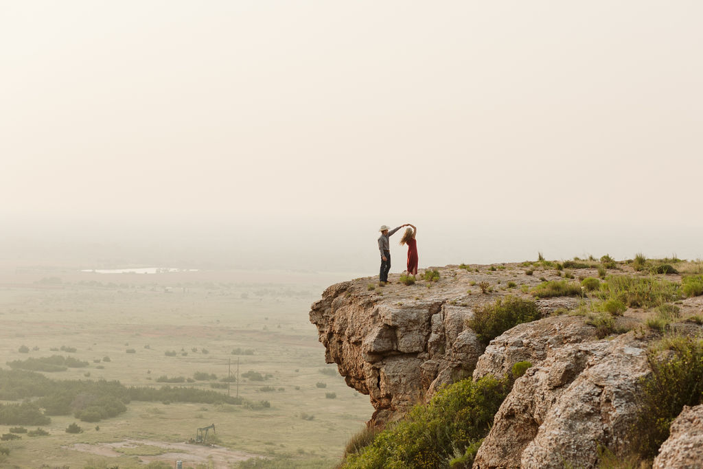 Gloss Mountain State Park engagement photos