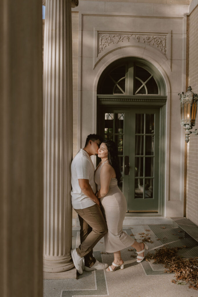 Oklahoma engagement photo location-Mansion at Woodward Park