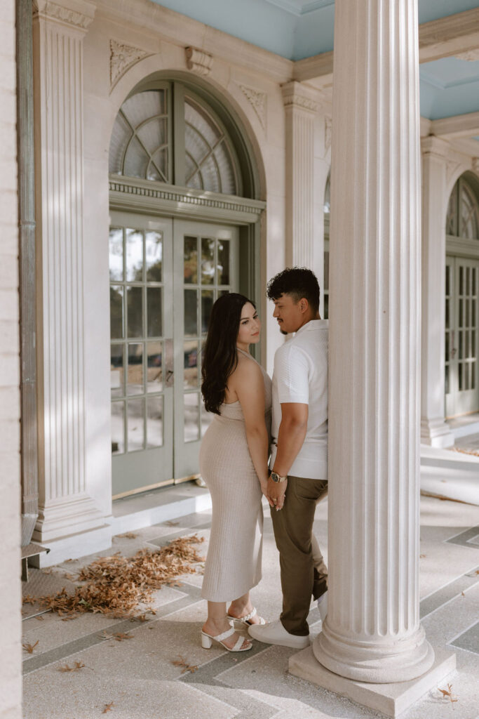 Oklahoma engagement photo location-Mansion at Woodward Park