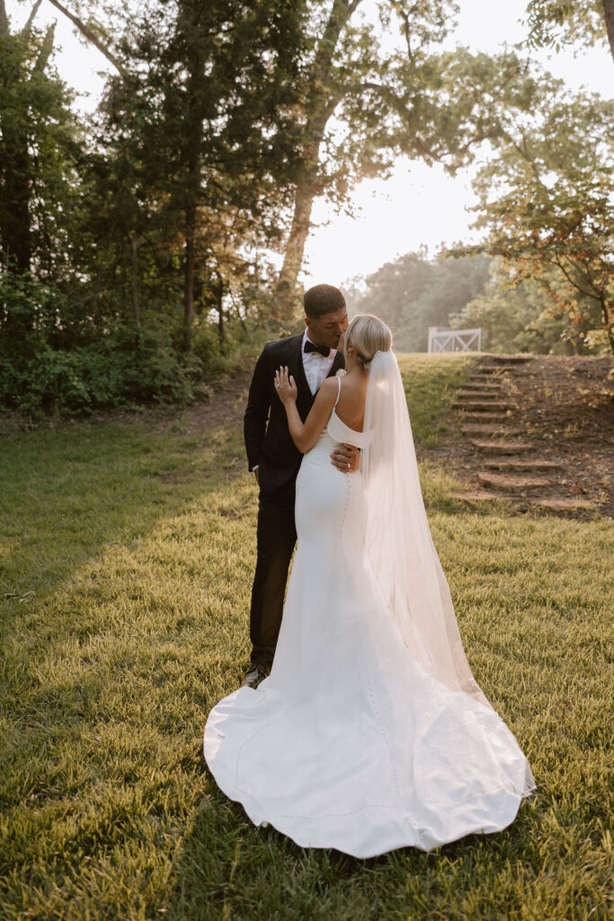 Sunset bride and groom portraits at The Range Wedding & Event Venue