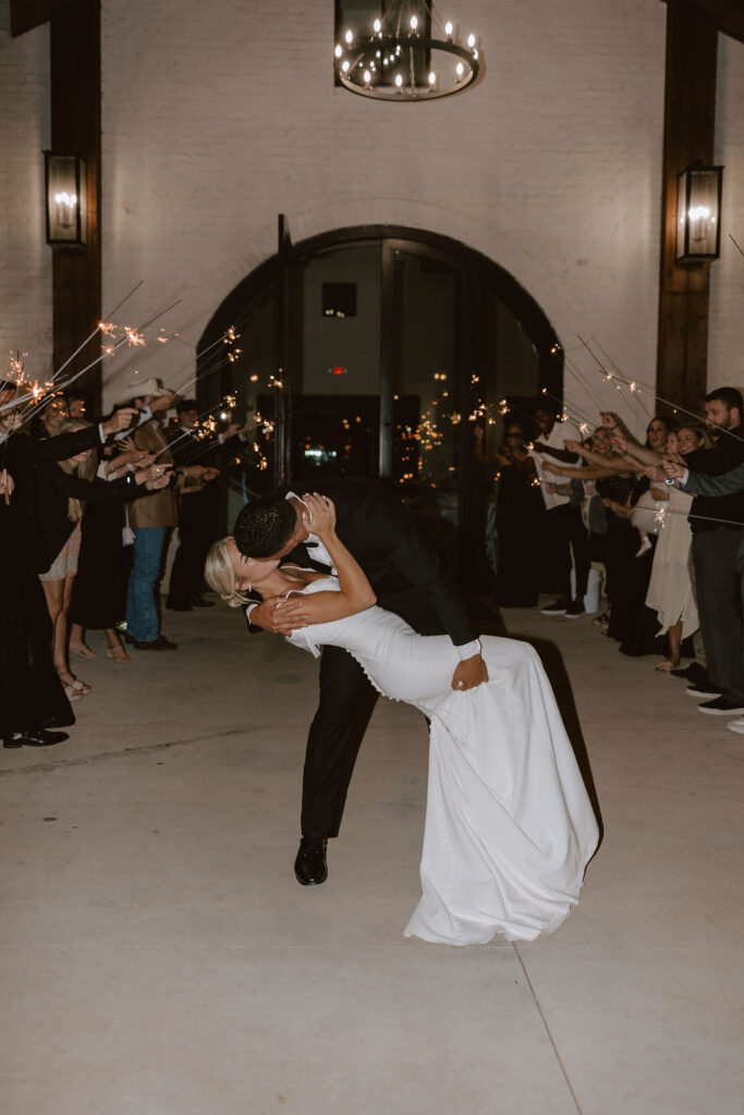 Sparkler wedding exit at The Range Wedding & Event Venue