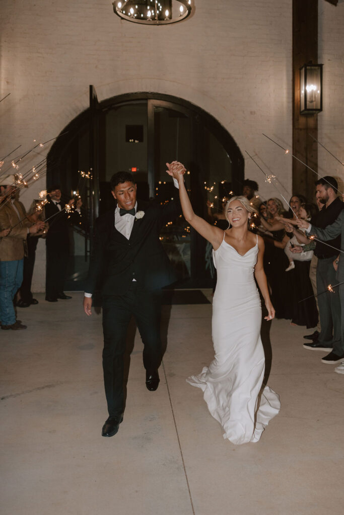 Sparkler wedding exit at The Range Wedding & Event Venue