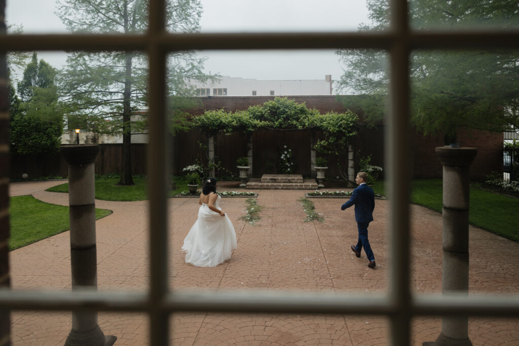 Documentary-style bride and groom photography