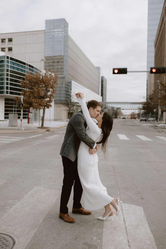 Downtown Oklahoma City engagement photos