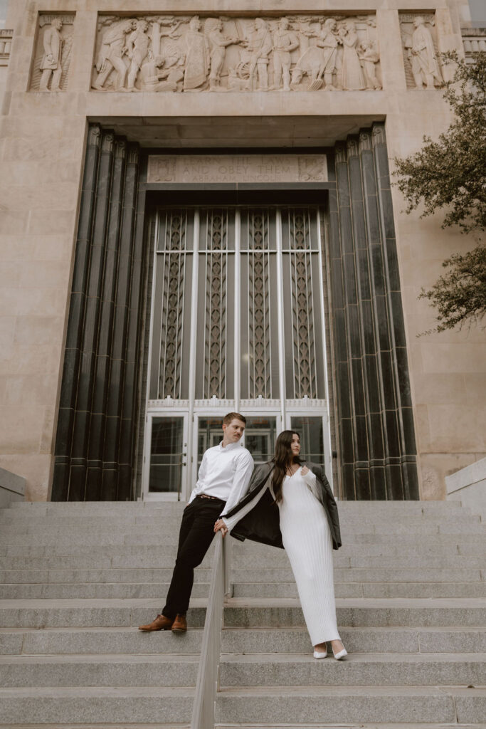 Downtown Oklahoma City engagement photos