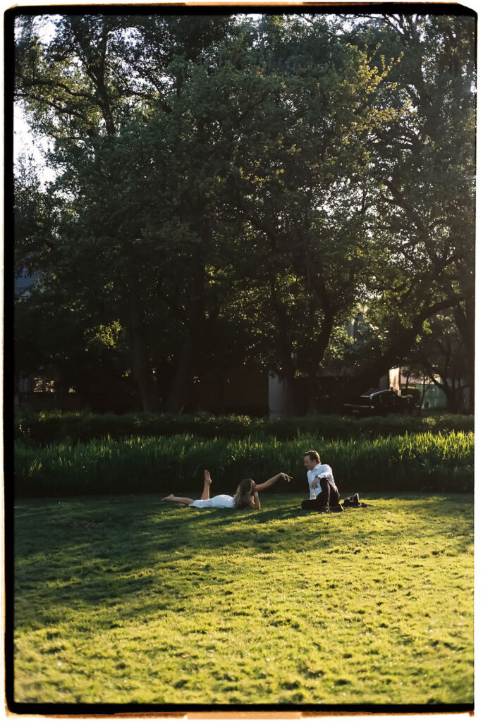 Dallas Engagement Photos on 35mm film