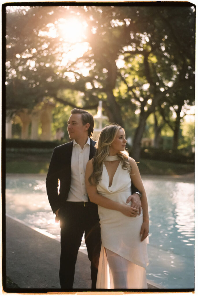 Dallas Engagement Photos on 35mm film