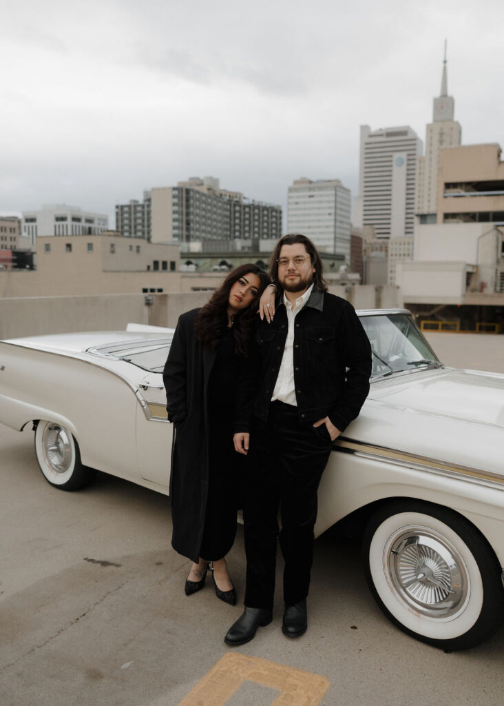 Dallas rooftop engagement photos