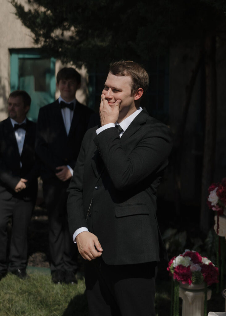 Intimate Summer Wedding ceremony at Dresser Mansion