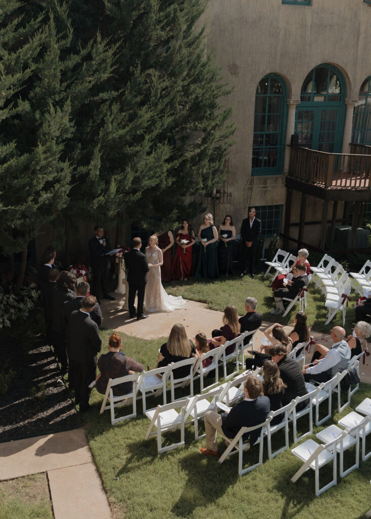 Intimate Summer Wedding ceremony at Dresser Mansion