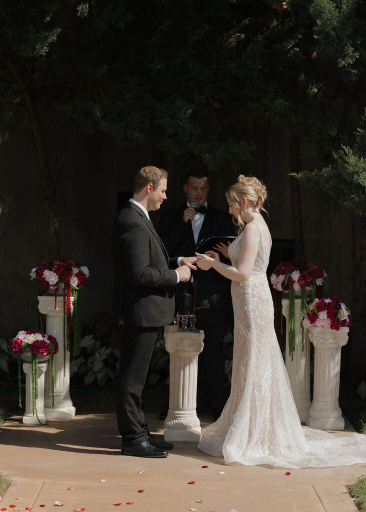 Intimate Summer Wedding ceremony at Dresser Mansion