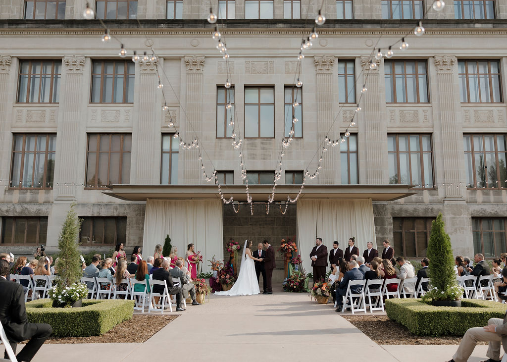 Colorful Summer Wedding ceremony at an OKC Wedding Venue