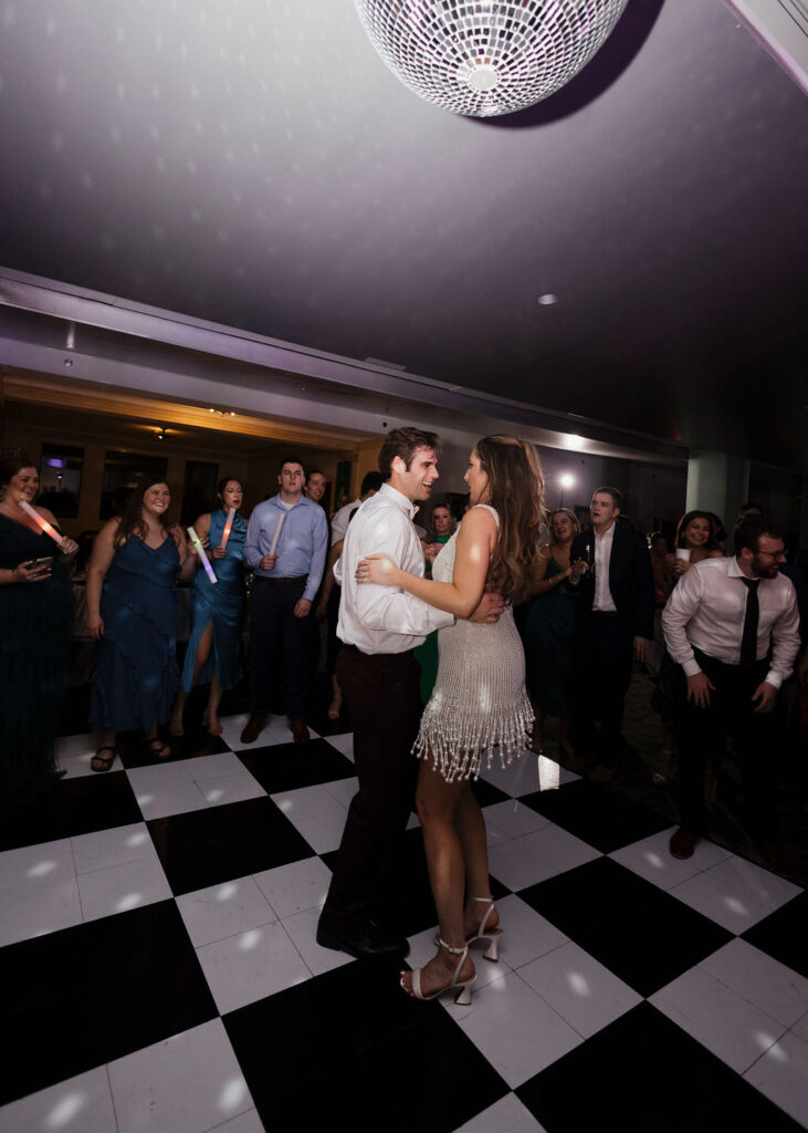 80s disco Wedding reception at an OKC Wedding Venue