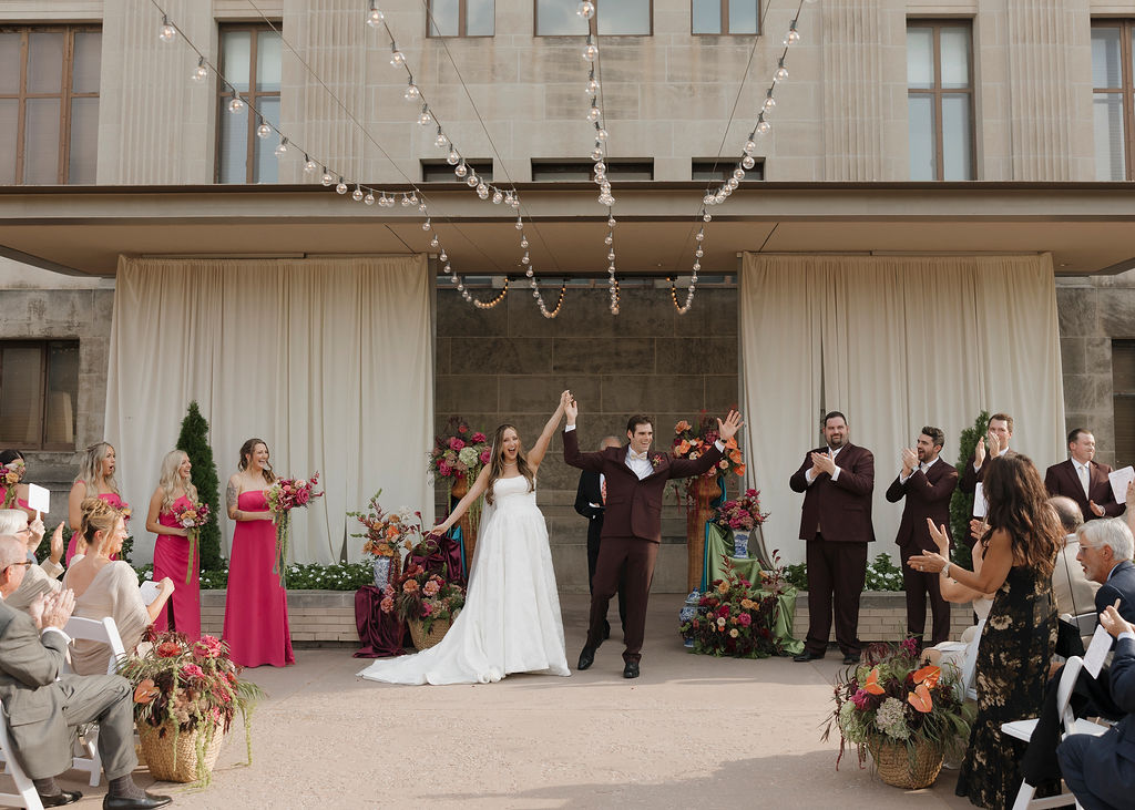 Colorful Summer Wedding ceremony at an OKC Wedding Venue