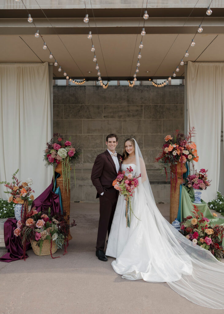 Bride and groom photos at an OKC wedding venue