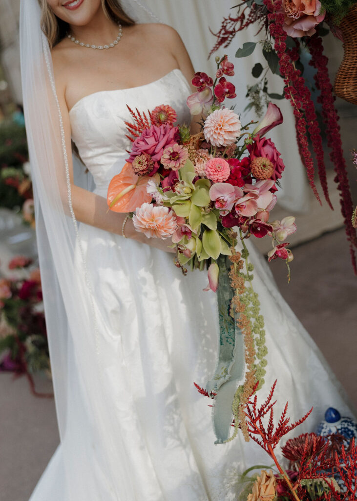 Colorful wedding flower bouquet at an OKC wedding venue