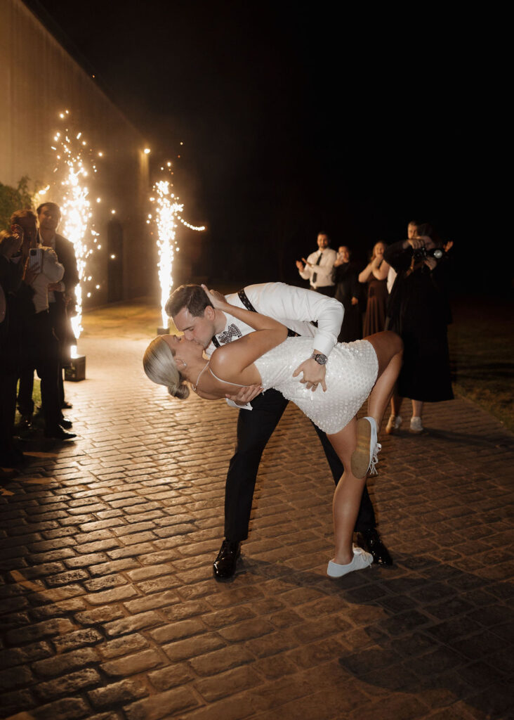 Sparkler wedding send off