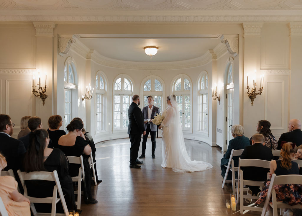 The Mansion at Woodward Park wedding ceremony in Tulsa