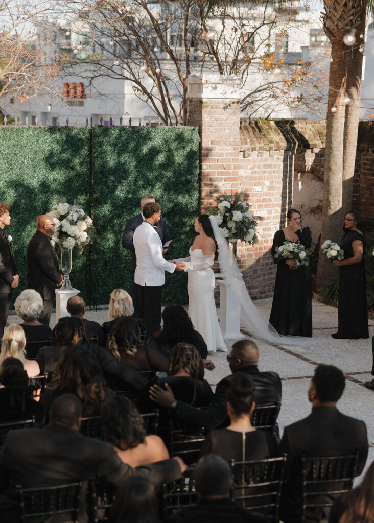 Charleston wedding ceremony at Gadsden House