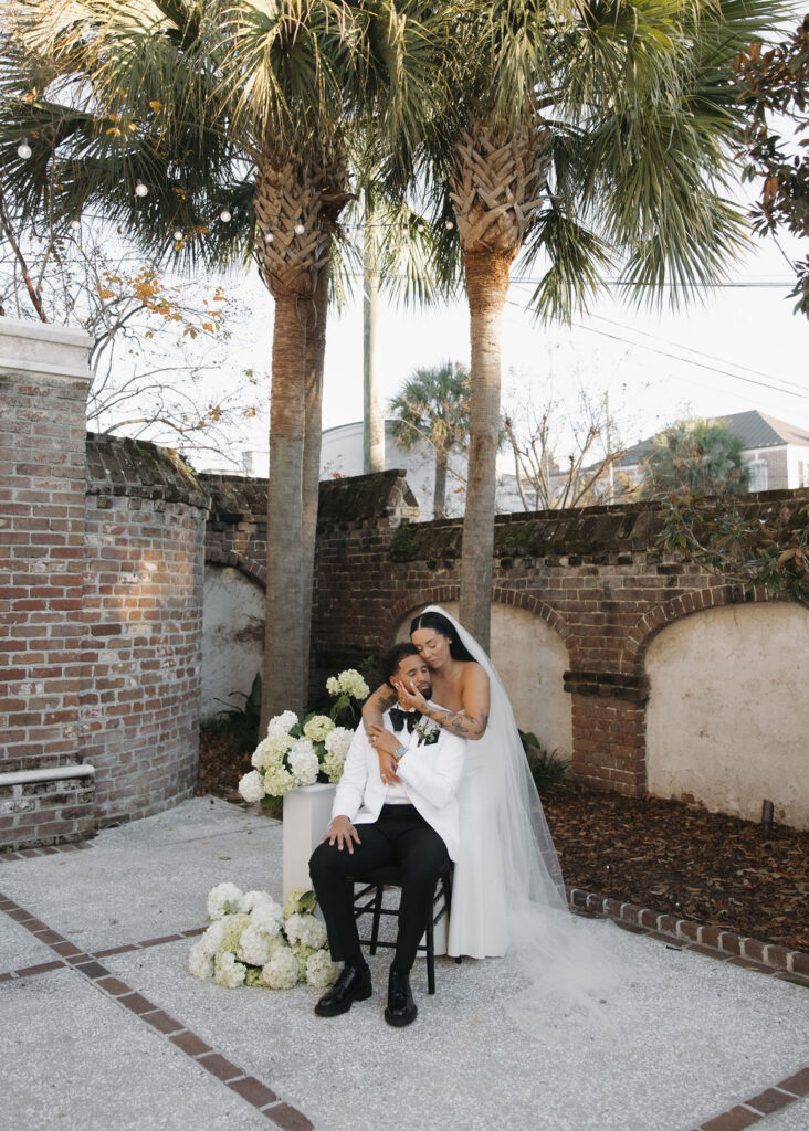 Bride and groom portraits at Gadsden House in South Carolina