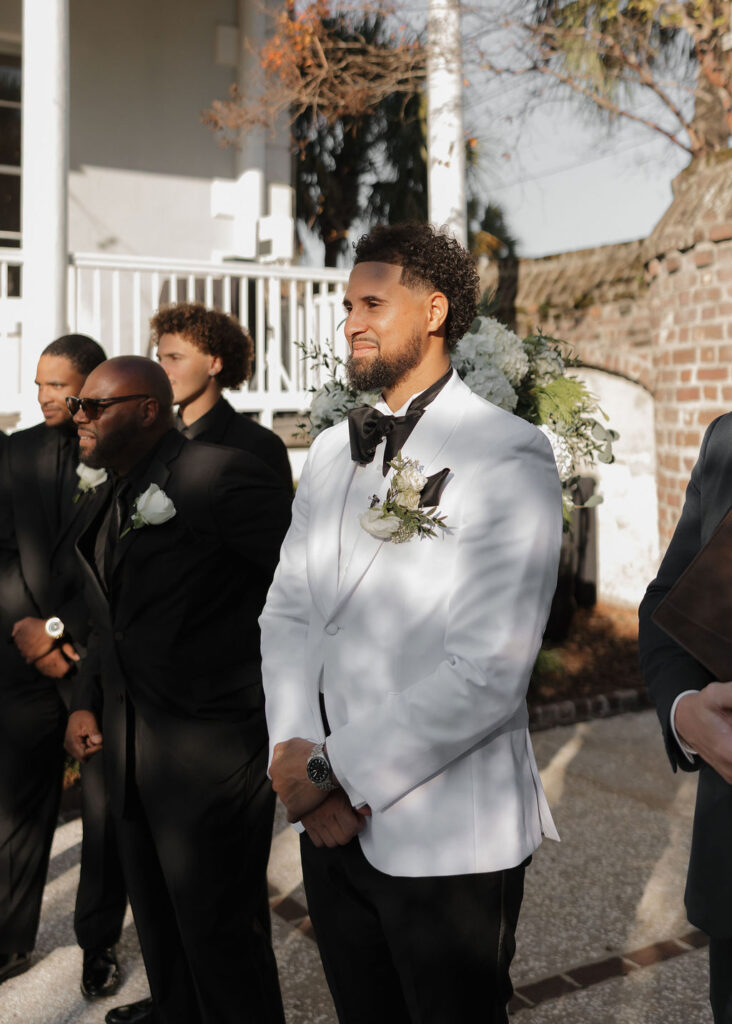 Charleston wedding ceremony at Gadsden House