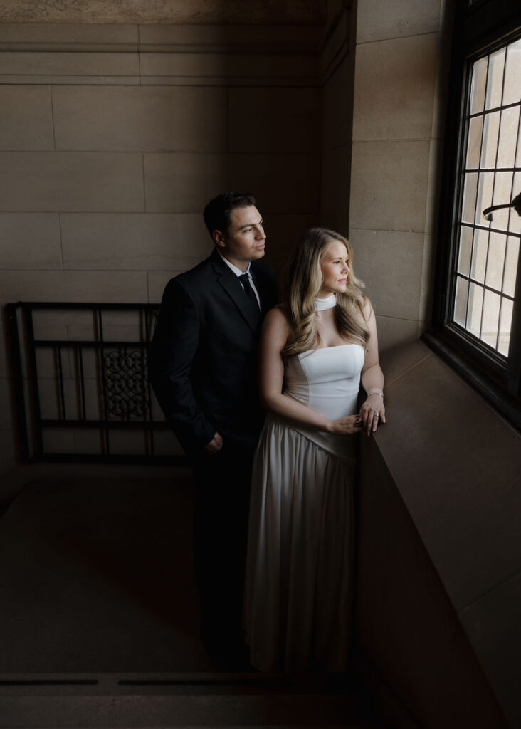 Moody engagement photos inside Marland Mansion in Oklahoma