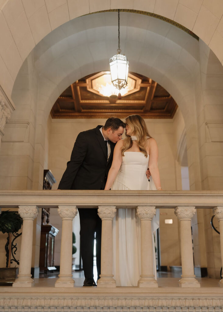 Classy engagement photos inside Marland Mansion in Oklahoma