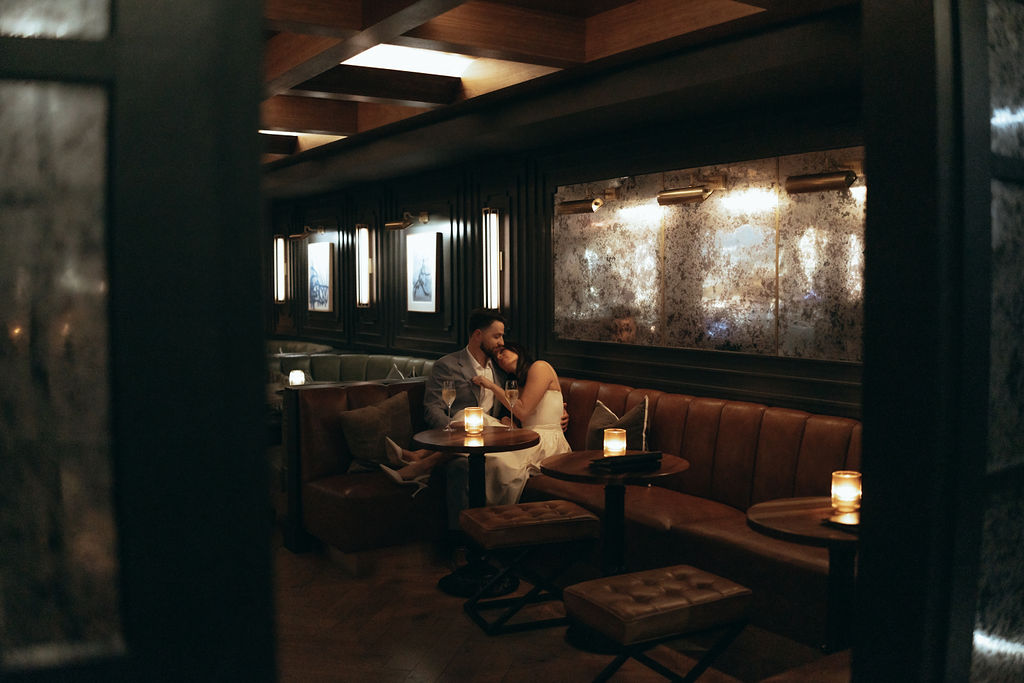 Moody, romantic engagement photos in Dallas, Texas