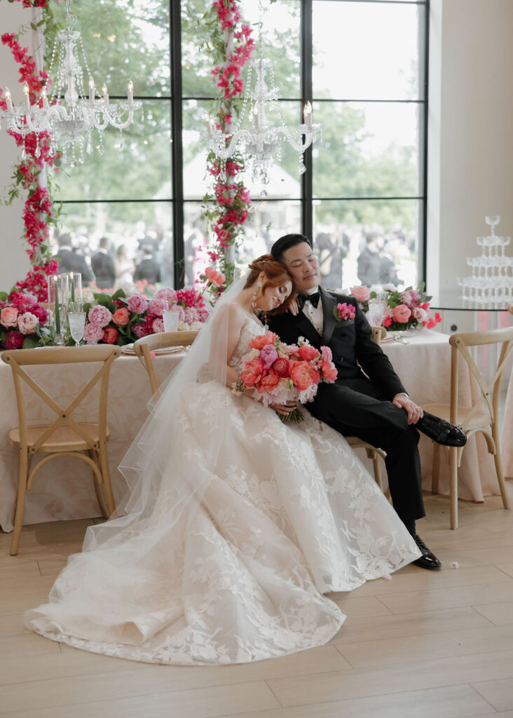 Bride and groom portraits at an Oklahoma wedding venue