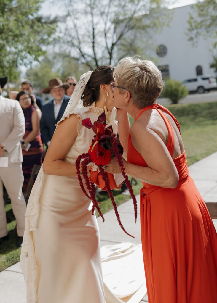 Emotional spring Texas micro wedding ceremony in Marfa