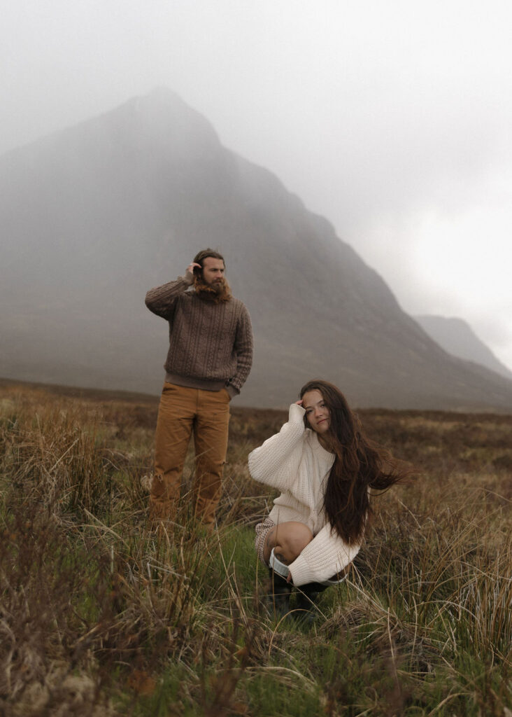 Photography of a romantic couple in the Scottish Highlands
