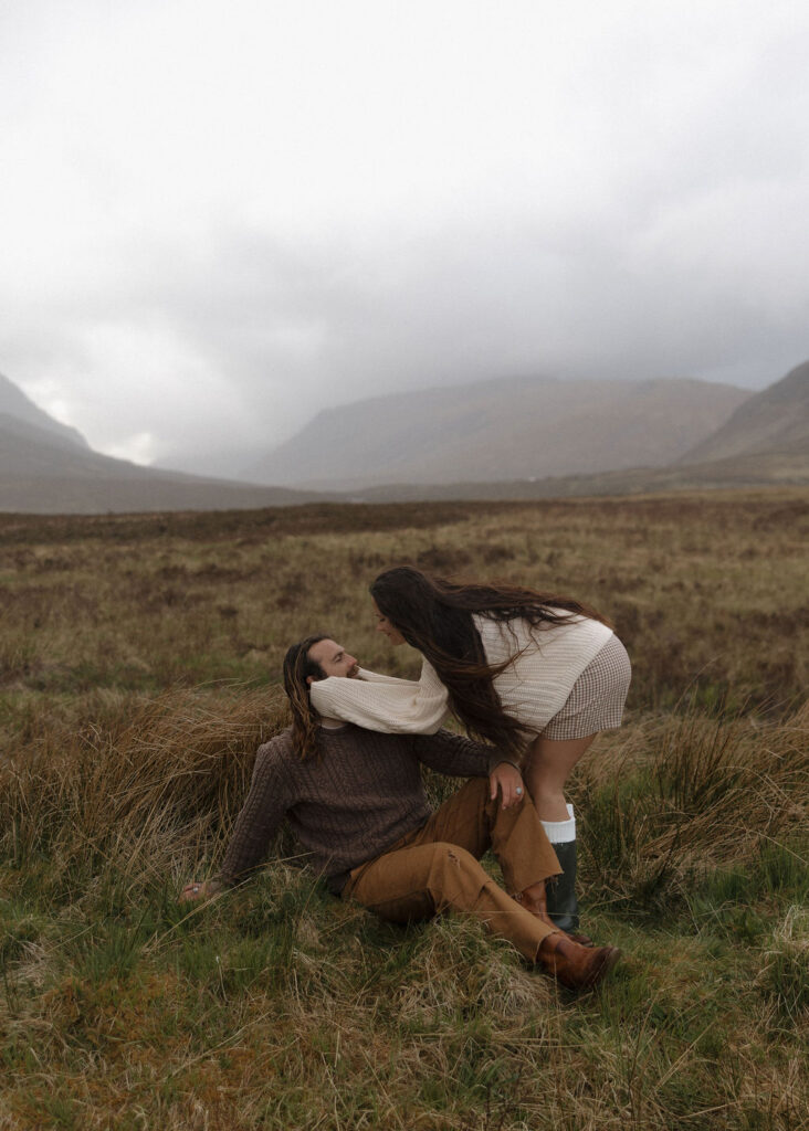 Moody, romantic couples photography in the Scottish Highlands