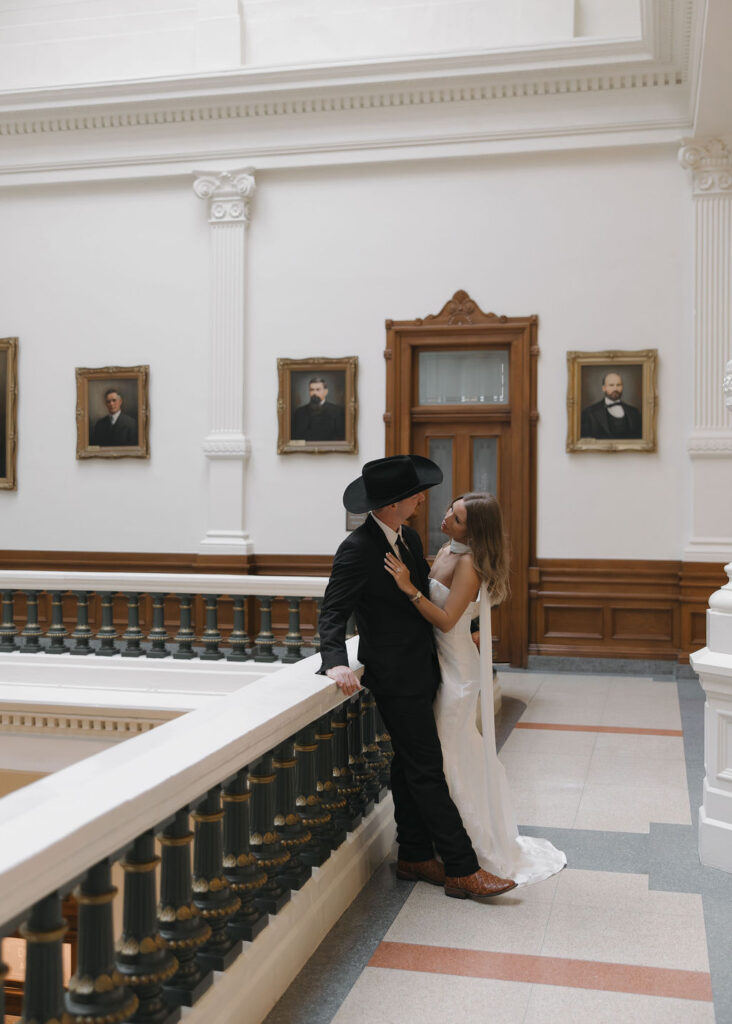 Elopement photos in Austin at the Texas State Capitol