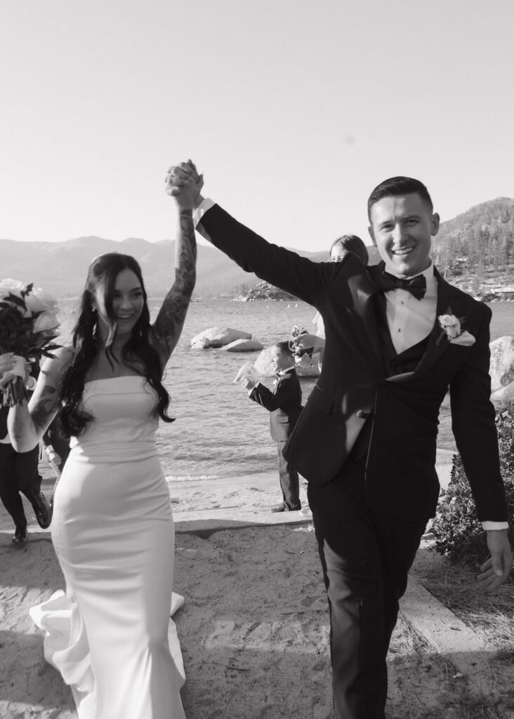 Lake Tahoe elopement ceremony at Sand Harbor State Park
